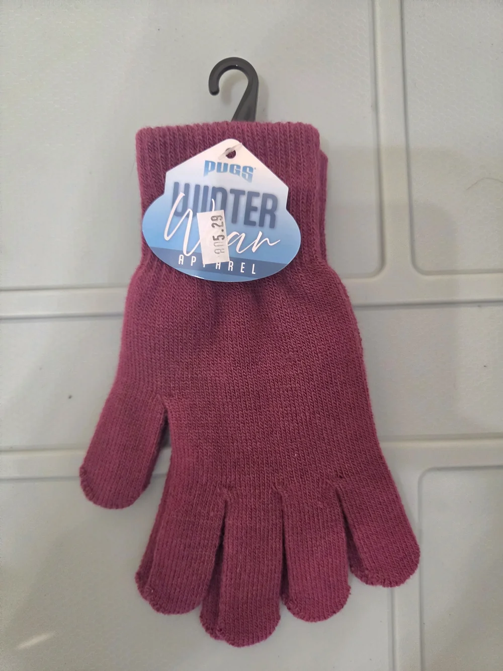 Pugs Set Of 3 Navy, Black And Pink Knit Gloves For the  Family